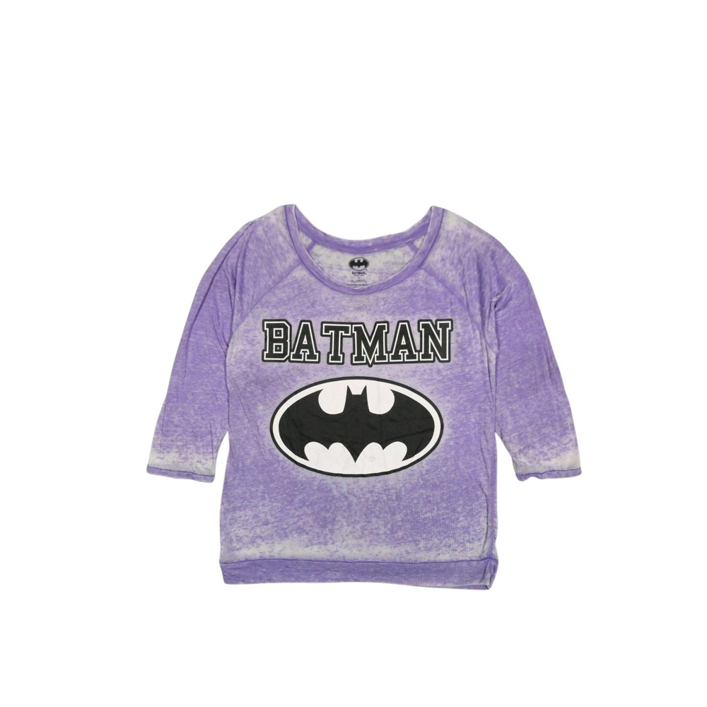 DC Batman Purle Long Sleeve Woman's Size XL (small hole on sleeve)